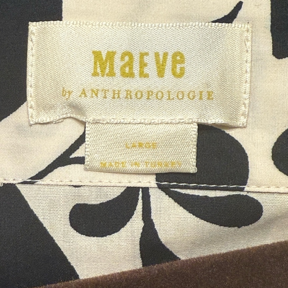 Maeve Black and Cream Midi Dress - Picture 2 of 2